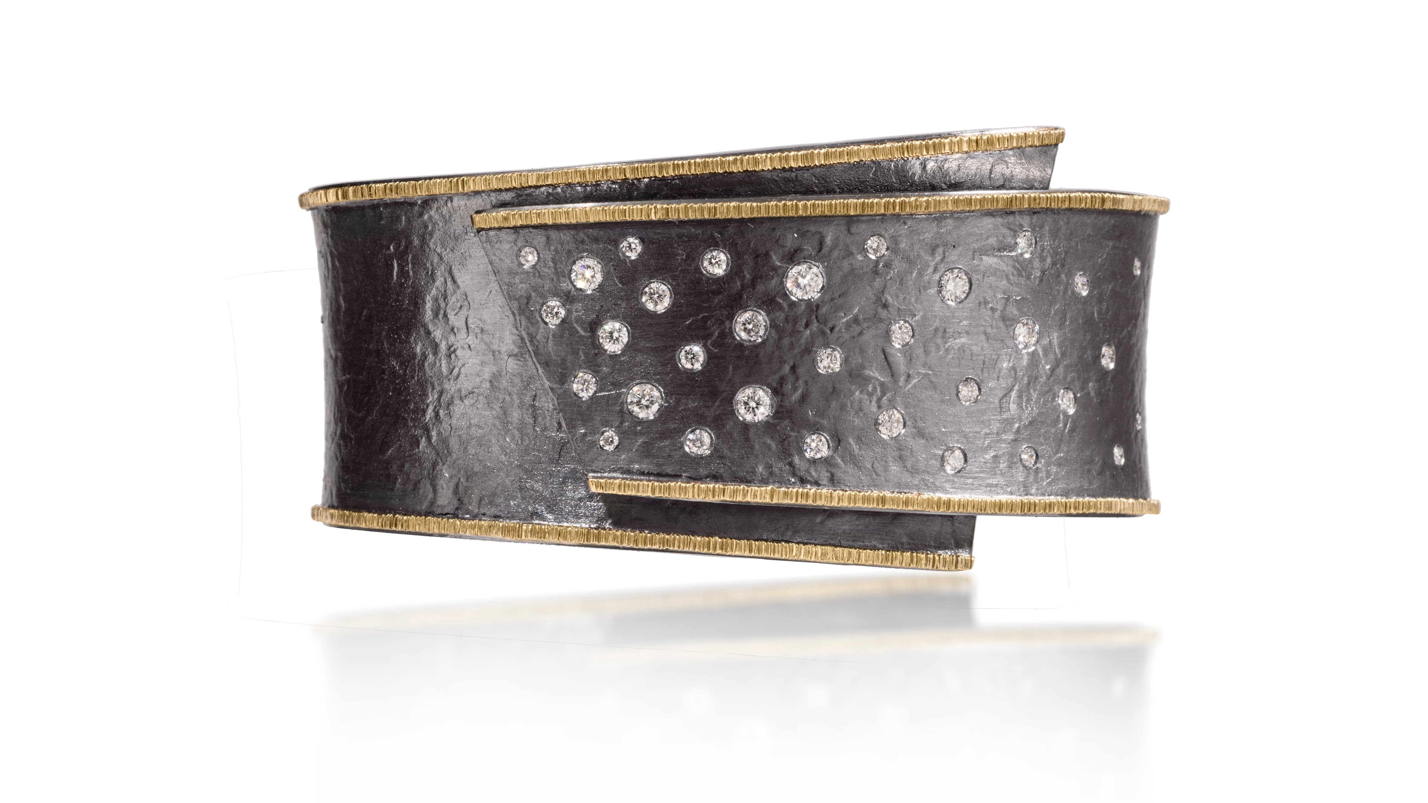 18K Gold-Oxidized Silver