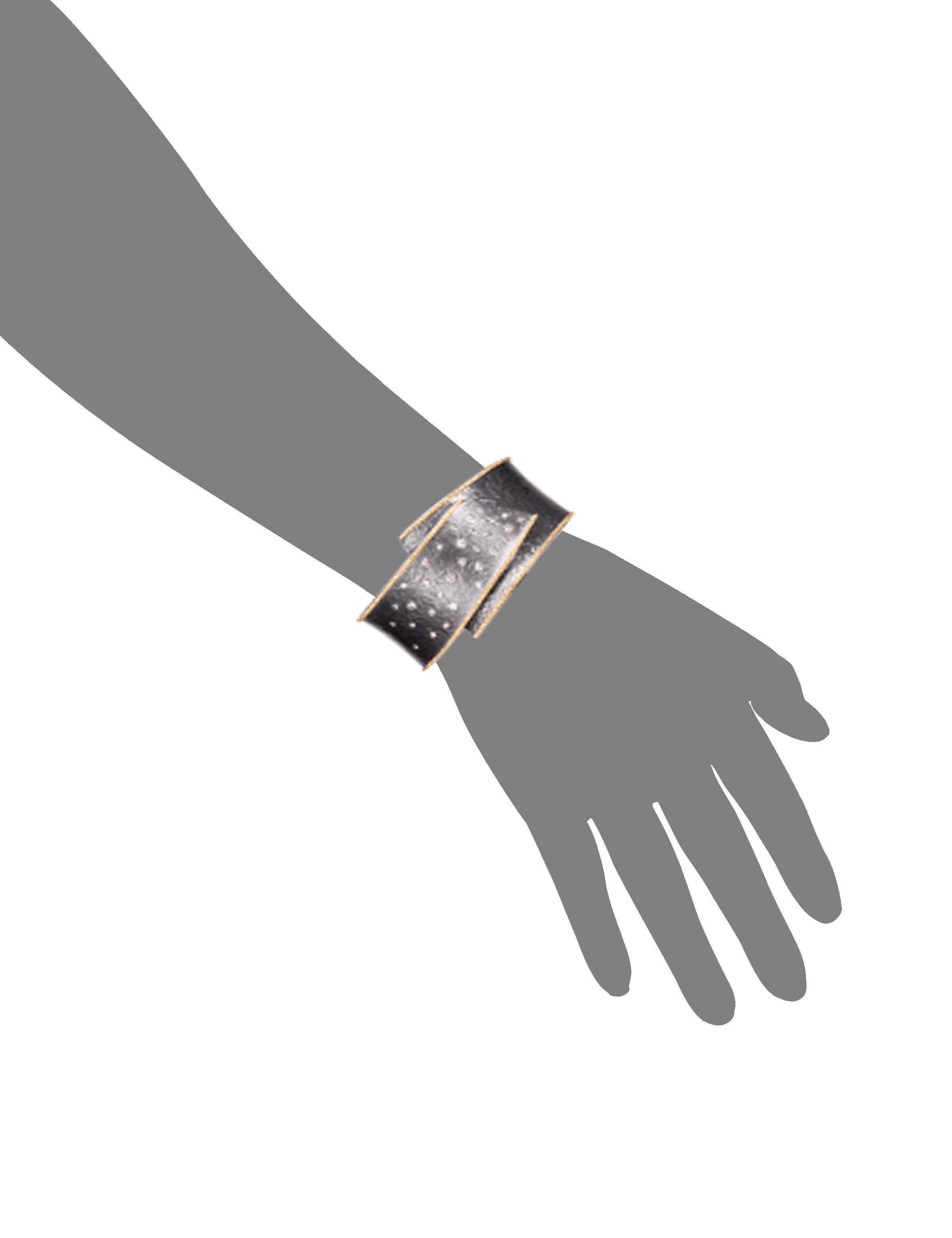 Cyclone B1 Cuff shown on hand & arm graphic | Elizabeth Garvin Fine Jewelry